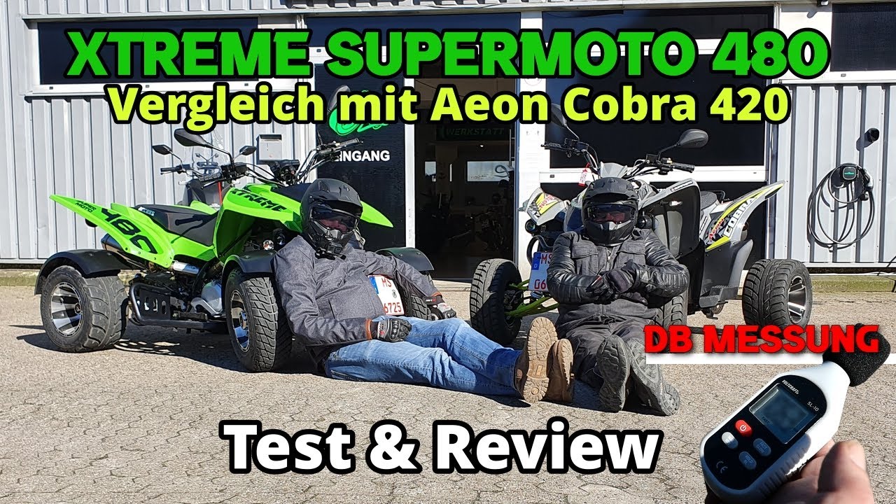 XTREME Supermoto 480 Quadtest | Vergleich mit Aeon Cobra 420 | dB Messung | Soundcheck & Test[DE HD]