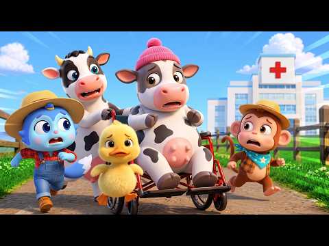 Learn Farm Animals | Moo Moo 🐄 Animal Sound Song + More Nursery Rhymes & Kids Songs