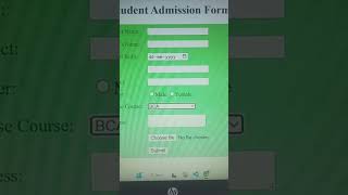 #webwithrupesh Creating a student Admission form using html and CSS