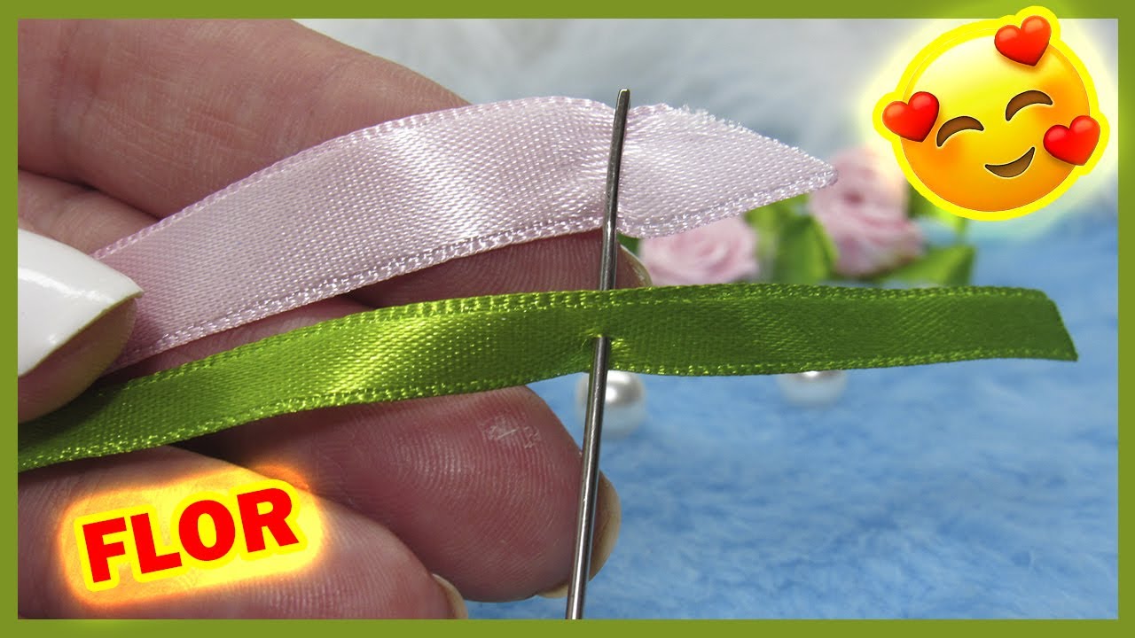 🌹🌹RÁPIDA MINI ROSA!!!DE BORDADO COM CETIM!!!LINDA E FÁCIL!!!QUICK MINI PINK !EMBROIDERY WITH SATIN🌹🌹