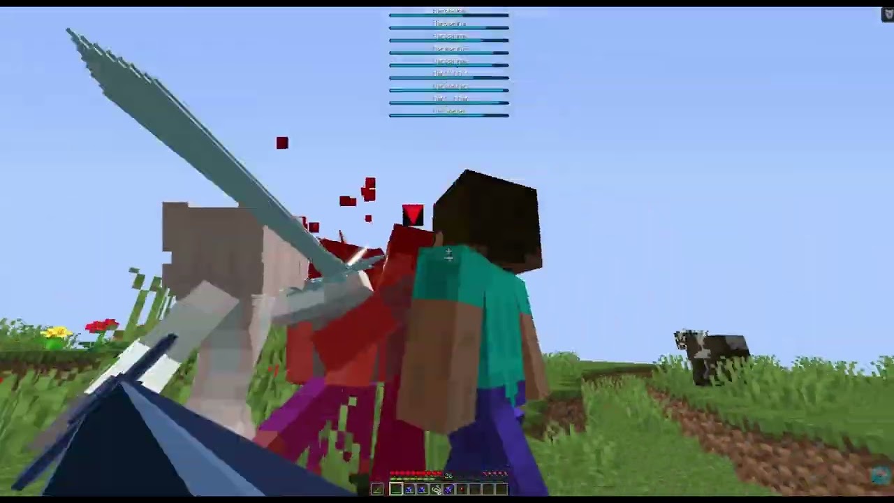 1 vs 8 herobrine | mod minecraft | nhandream| superhero