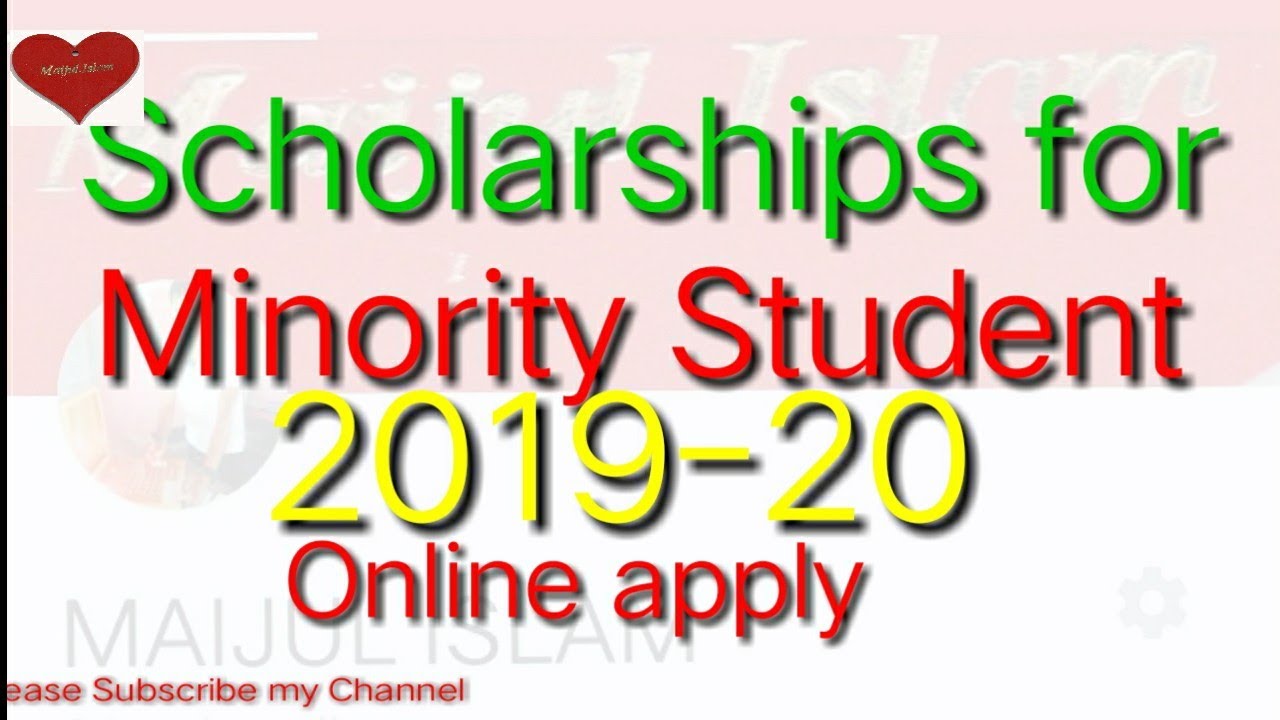 Scholarship for minority Students 201920 How to apply online. YouTube