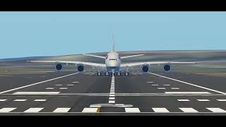 Brand new A380 departs Boston.