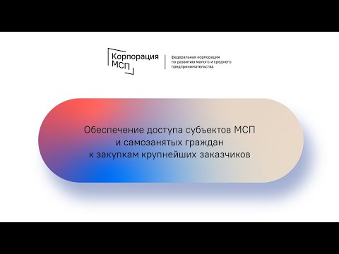 Семинар Корпорации МСП / Участие МСП и самозанятых граждан в закупках по 223-ФЗ (08.12.2021)