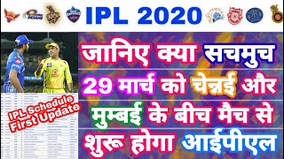 IPL 2020 - First Update Of Schedule As CSK & MI To Faceoff | IPL Auction | MY Cricket Production