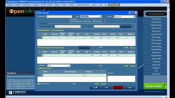 Stock Journal- OpenMiracle - The Free open source accounting software