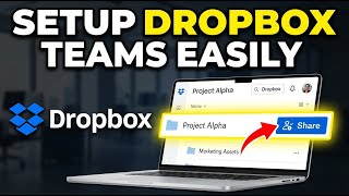How to setup Dropbox for Teams with project folders and permissions - Easy Tutorial