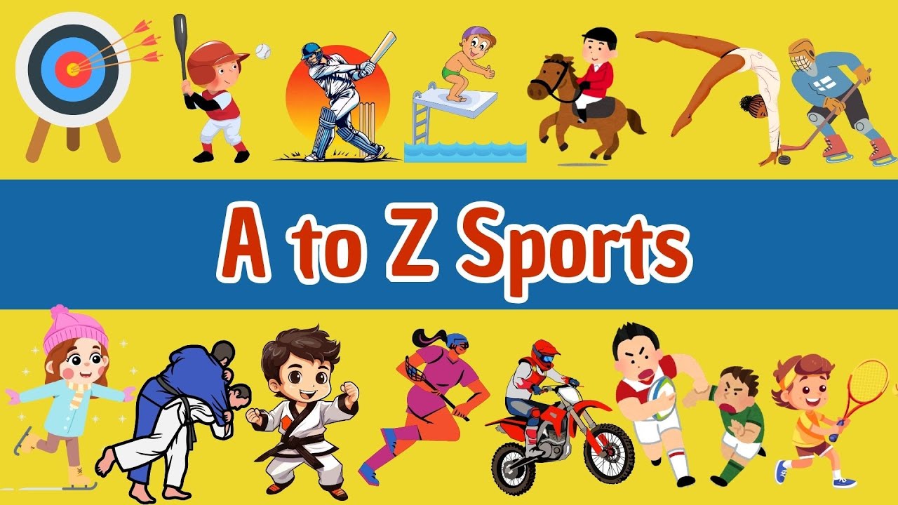 A to Z Sport Names |A to Z Sports for Kids  | Fun Alphabet Sports Learning for Children