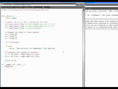 Python-Pygame Lesson Quadratic (part 2) Solver and Grapher - YouTube