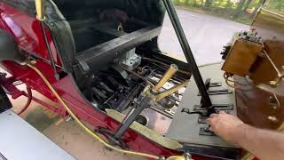 1909 REO 2 cylinder engine running