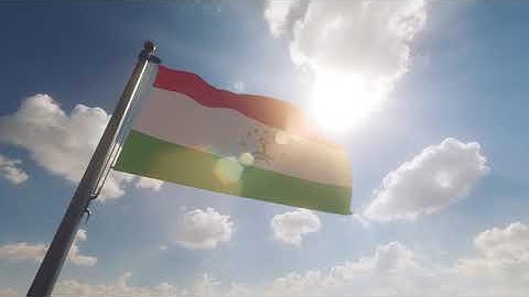 Tajikistan Flag On a Flagpole | Motion Background Animation Videos | No Copyright | Visual Effects.