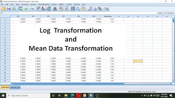 Log and Mean Data Transformation in SPSS