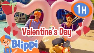 Blippi & Meekah Dive Into Valentines Day | BLIPPI 👷‍♂️| Family Time! 👨‍👩‍👦 | MOONBUG KIDS