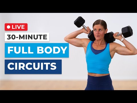 Live 30-Minute Full Body Dumbbell Workout | NEW 3-2-1 Format (Legs, Arms, Cardio) — nourishmovelove