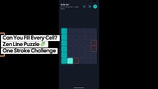 Can You Fill Every Cell? Zen Line Puzzle 🧩 One Stroke Challenge
