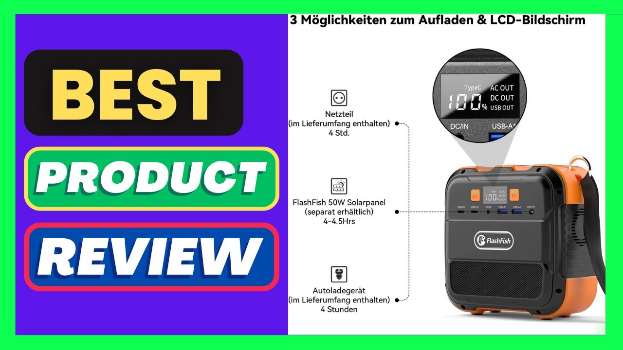 Flashfish A101 Mini Portable Power Station 120W Solar Generator