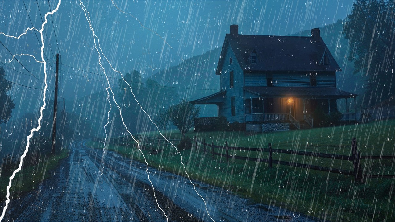 🌧️ Lluvia Fuerte y Truenos Toda la Noche – Sonido Relajante para Dormir ...