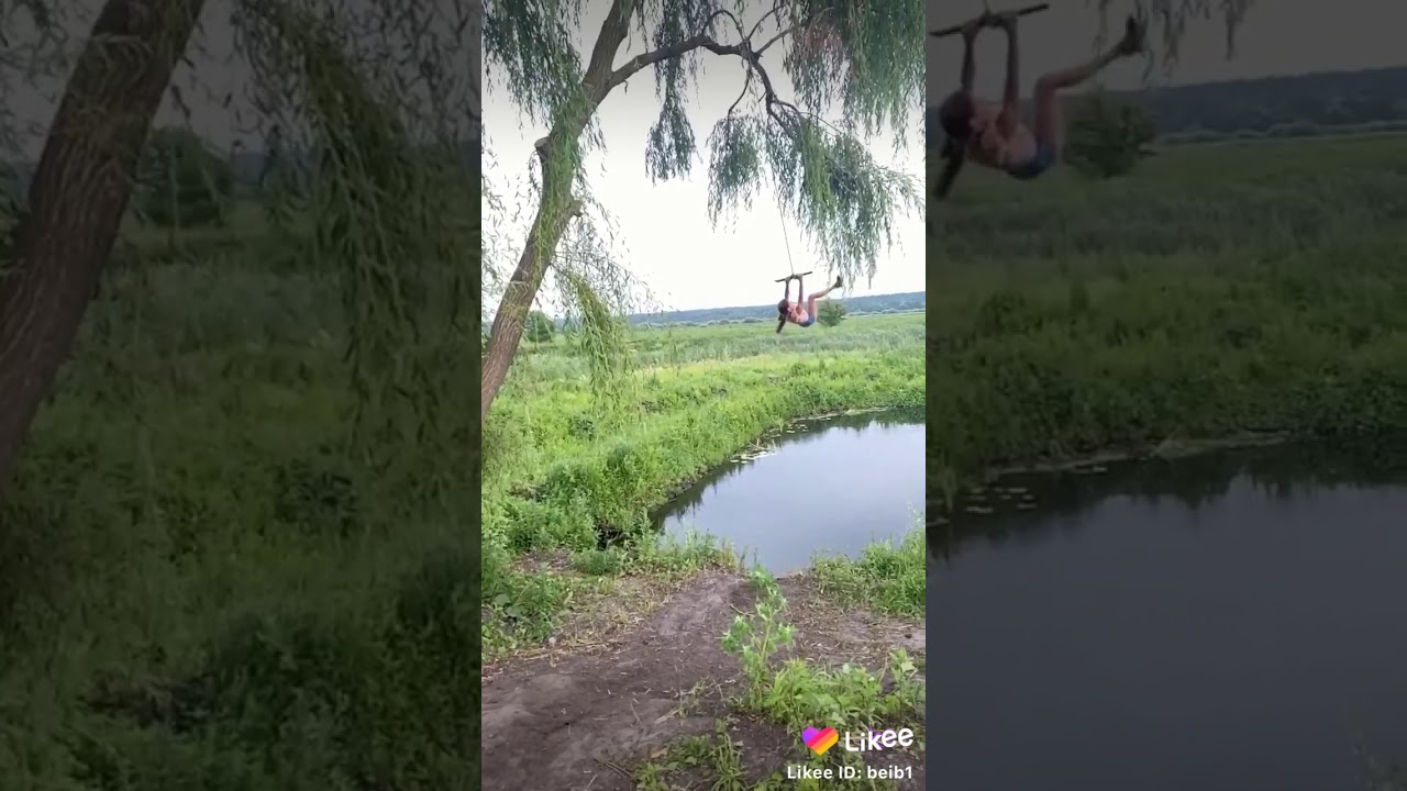 Катя Бейб, Максим Лол и Вадим, на тарзанке😲