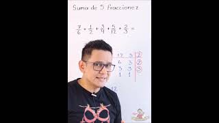 Suma de 5 fracciones con diferente denominador. Desde las bases