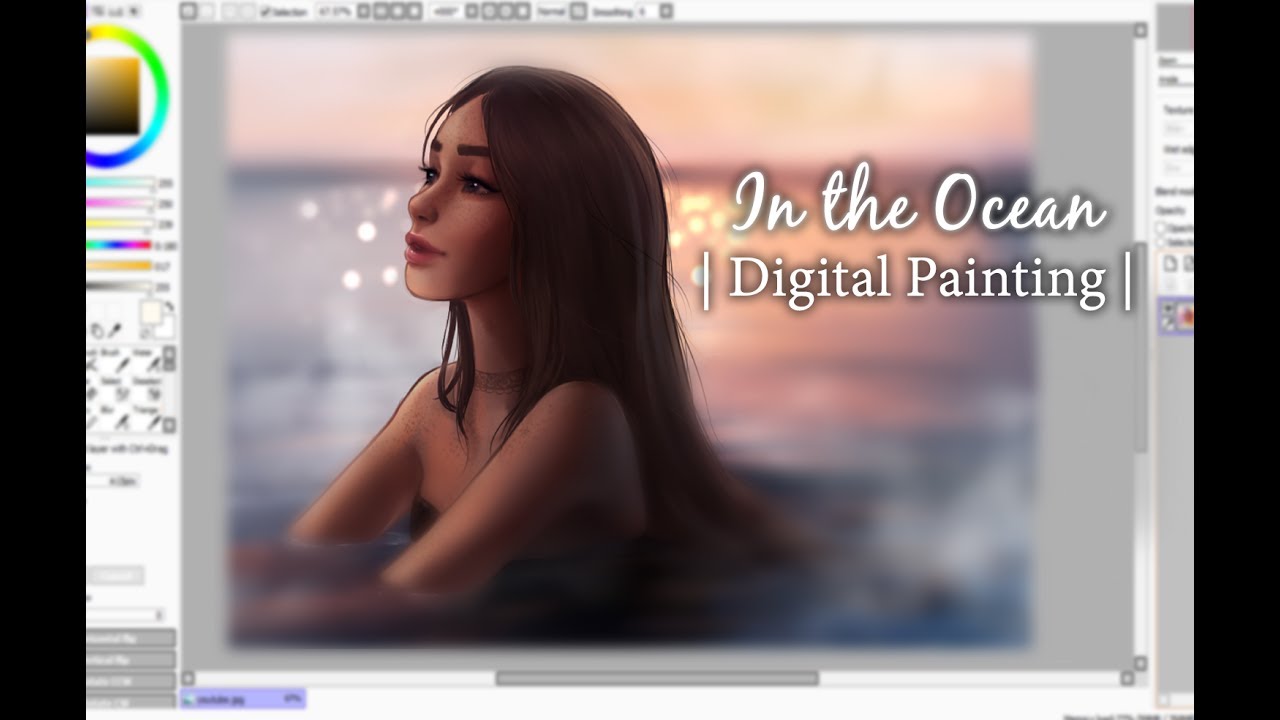 In the Ocean | Digital Painting [Paint Tool Sai] - YouTube