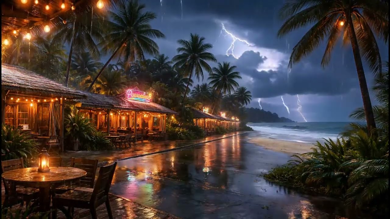 Tropical Storm Ambient Music – 1 Hour Relaxing Background for Study, Sleep & Focus
