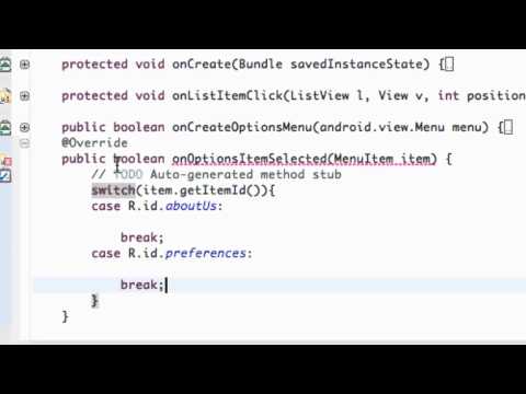Android Development - 52 - Making MenuItems do something.mp4