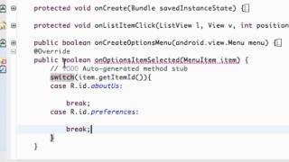 Android Development - 52 - Making MenuItems do something.mp4