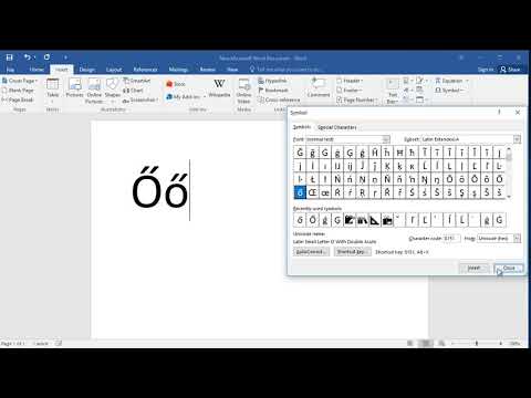 Como digitar a letra O com o dobro aguda no Word