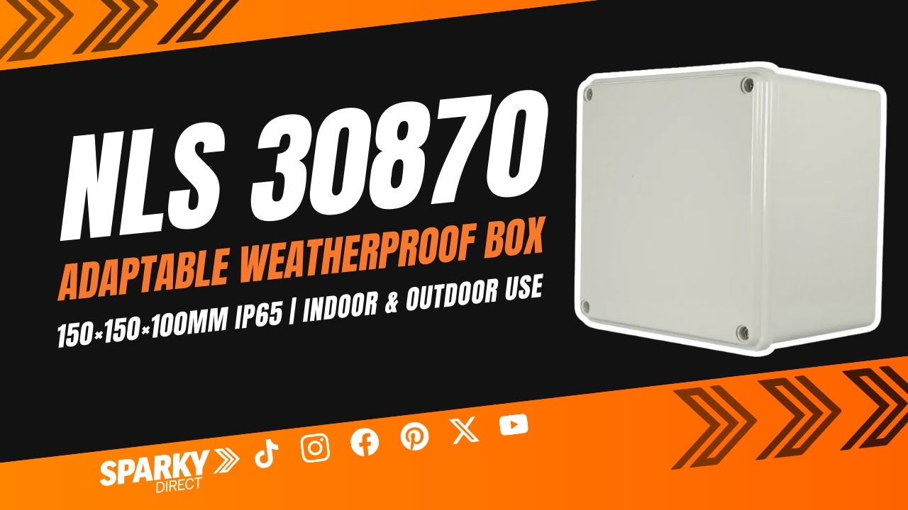 NLS 30870 | Adaptable Weatherproof Box | 150×150×100mm IP65 - YouTube