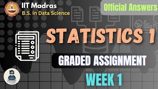 Exclusive STATISTICS 1 GRADED ASSIGNMENT WEEK 1 | IITM BS DEGREE | FOUNDATION LEVEL Profile