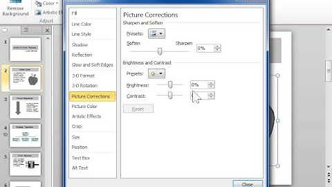PowerPoint 2010 Adjust Brightness and Contrast