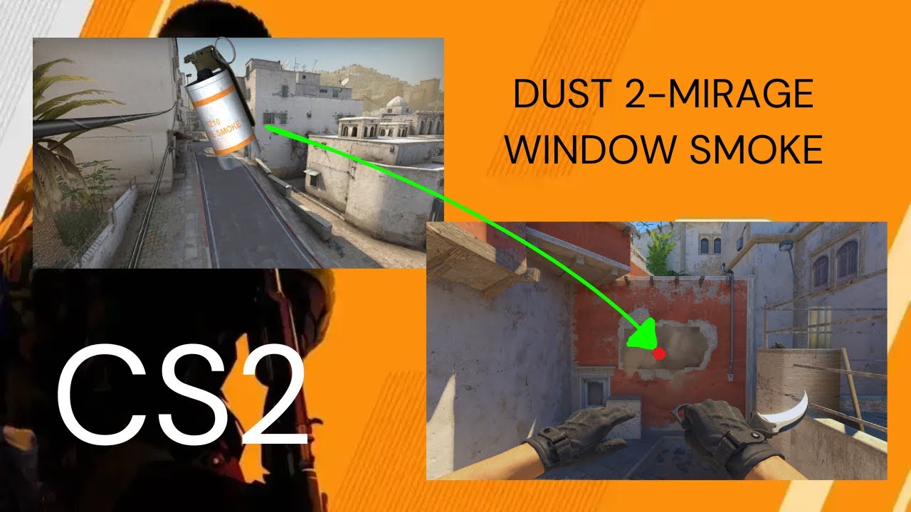 How to smoke Mirage window from Dust 2 t-spawn - YouTube