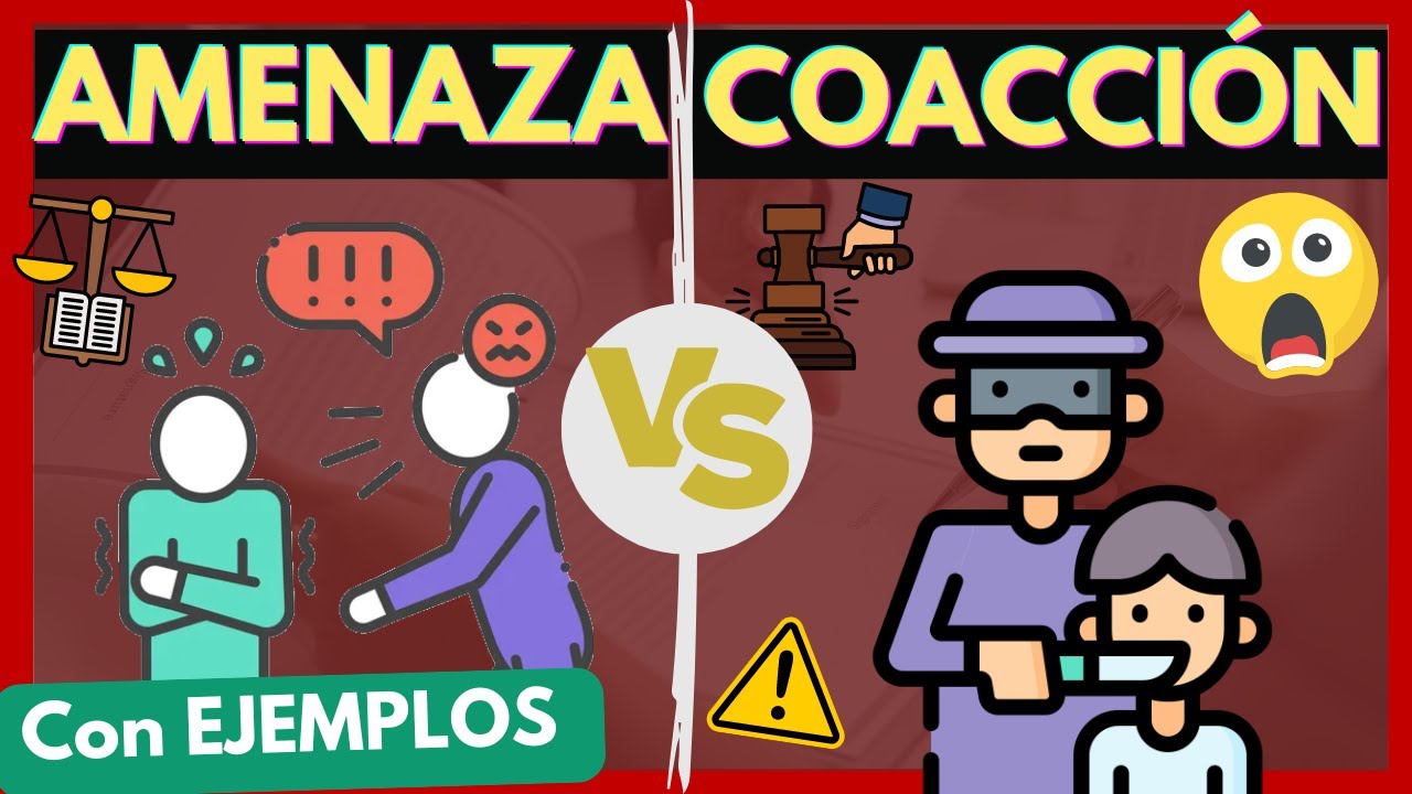 💥 Delito de AMENAZA vs COACCIÓN【Descubre las DIFERENCIAS en 3 pasos, en Materia penal】