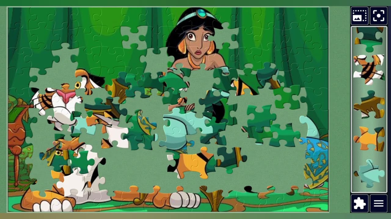 Princess Jasmine & Rajah the Tiger👑👒🐅✨️🪄//Jigsaw puzzles journey🧩//puzzles Art🧩🧩//