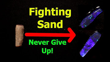 Battling A Sandy Belemnite Opal Fossil. How To Deal With Sand In Crystal Opal? Remove ALL The Sand!