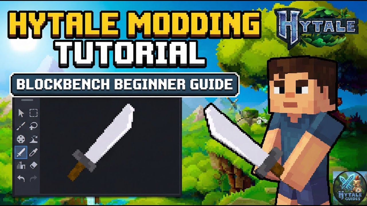 Hytale Modding Tutorial: How to Make Custom Items for Hytale (Blockbench Basics)