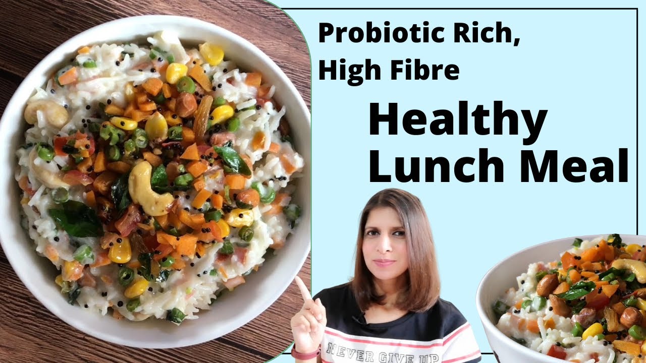Probiotics Rich, High Fibre Healthy Lunch Meal | Tasty Vegetable Curd Rice for Weight Loss | Hindi
