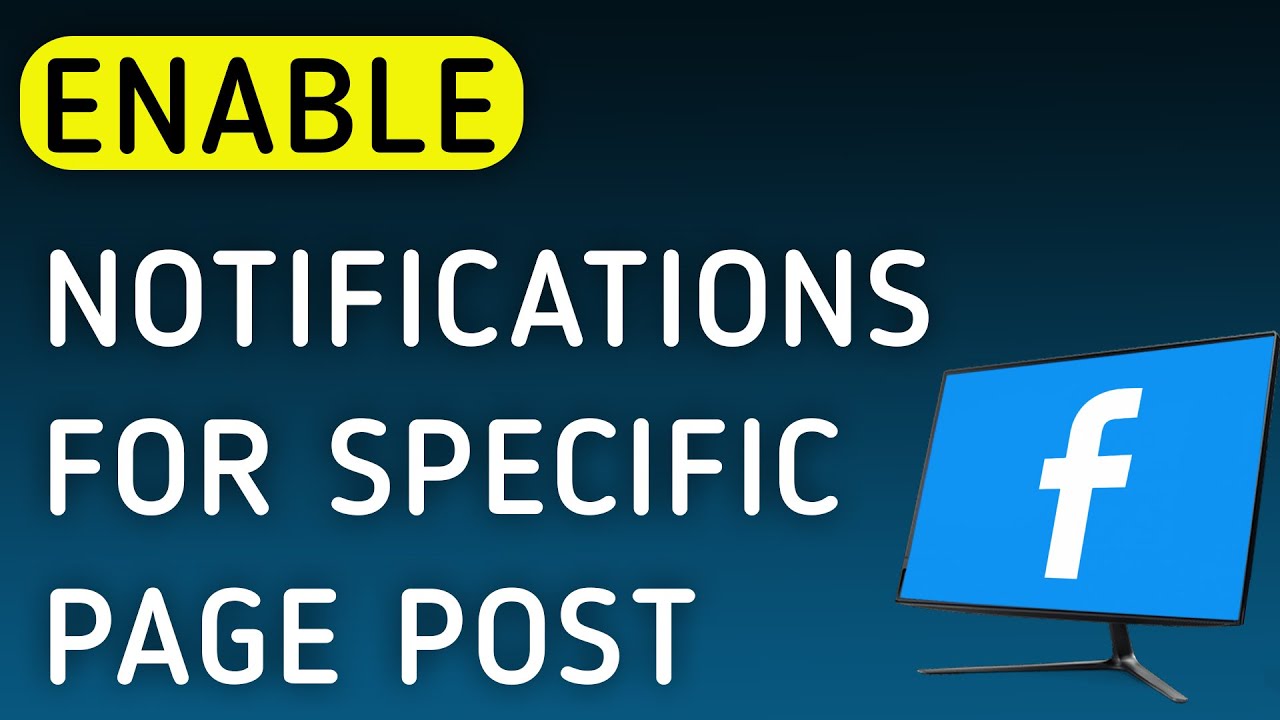 How To Enable Notifications For Specific Page Post On Facebook On PC (New Update)