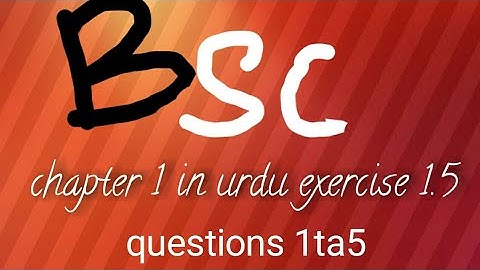 Bsc Mathematical method chapters1 ex 1.5 questions     1to 5