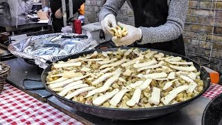 French "Tartiflette" Made in the Street of London. French Street Food