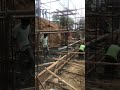 Footing Concrete Pouring with Needle Vibrator #shorts