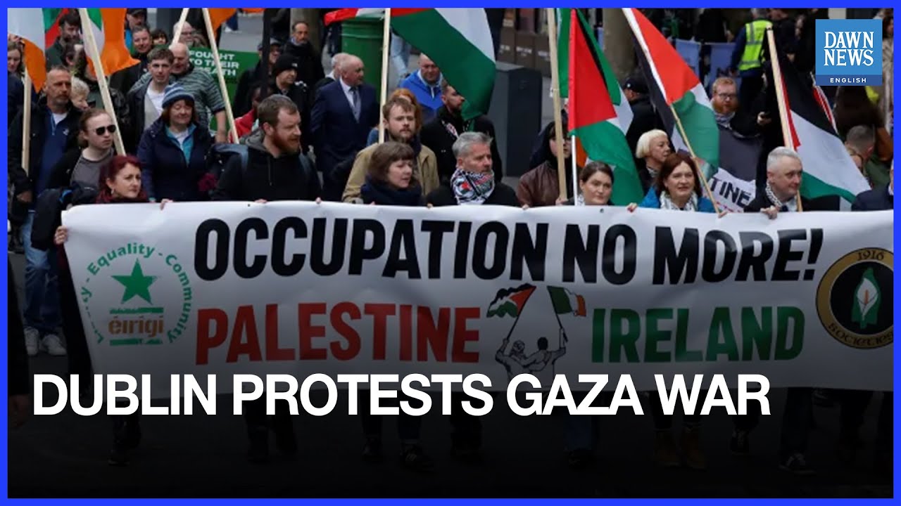 Dublin Protesters Rally Against Gaza War Ahead of Second Anniversary | Dawn News English