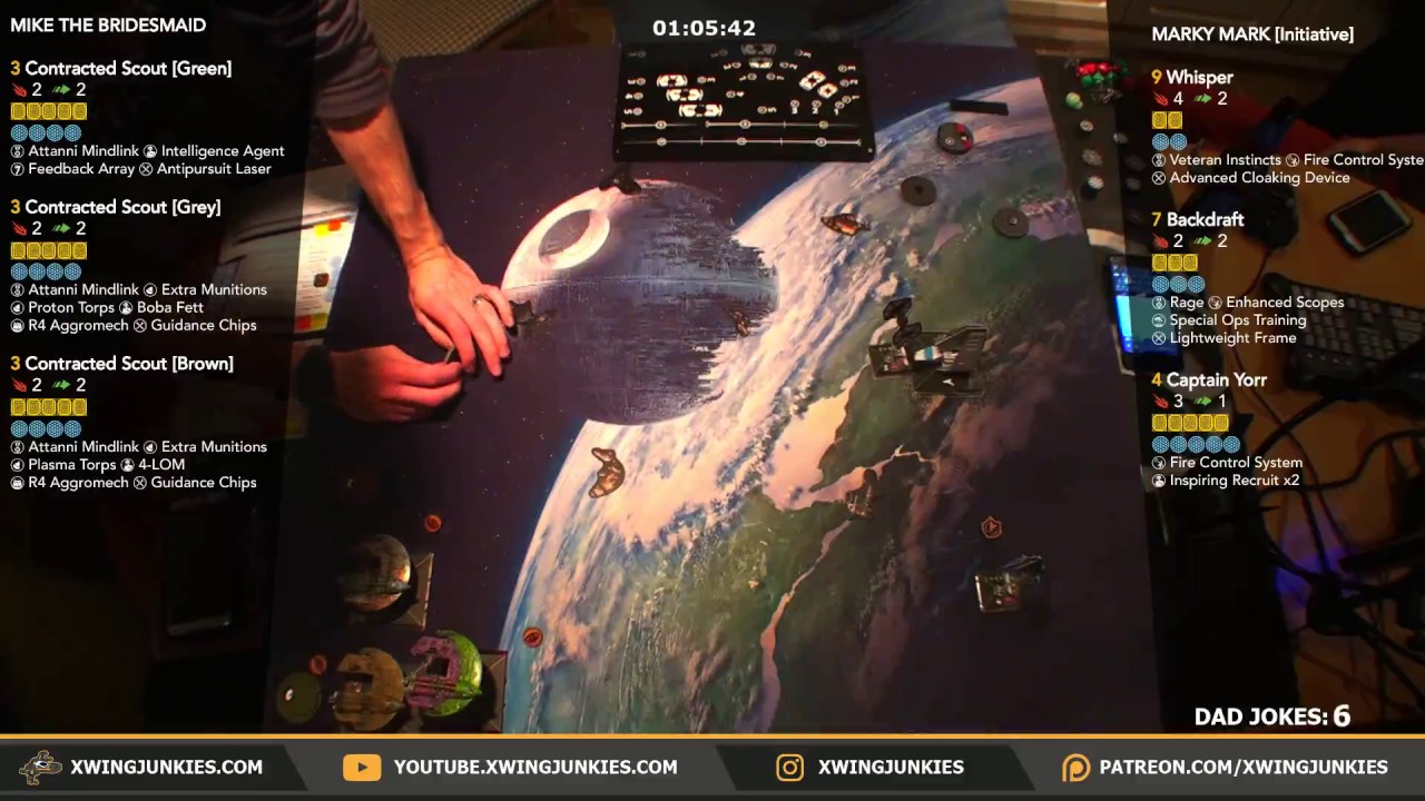 X-Wing TMG: Wolfpack (Triple Jumpmaster) vs Whisper, Backdraft, Captain Yorr