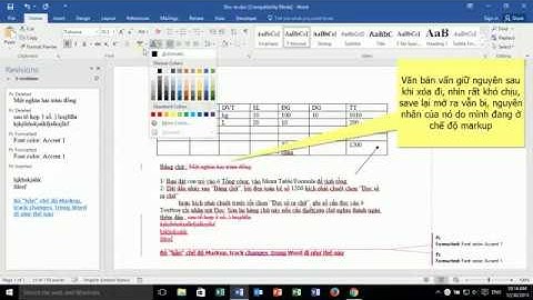 Xóa Markup, track changes trong Word