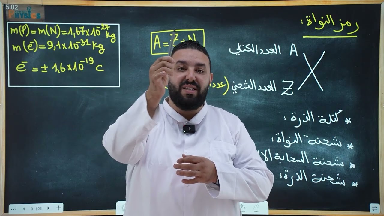 الحسابات على الذرة و النواة 1AS