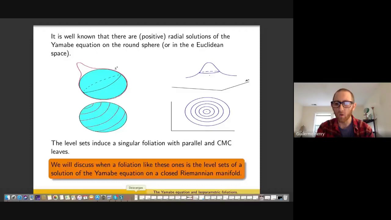 Webinar - The Yamabe equation and isoparametric foliations - Guillermo Henry
