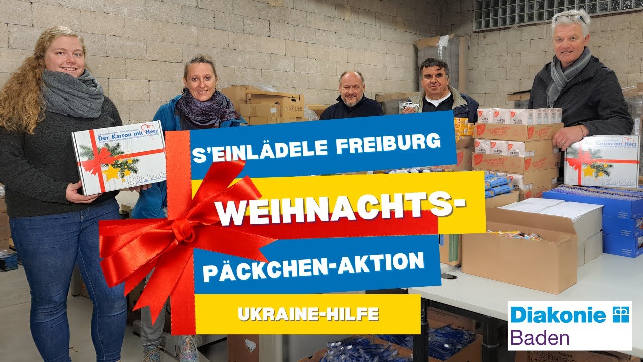 🎄🎁Weihnachtspäckchen für die Ukraine – Gemeinsam mit dem S'Einlädele Freiburg Hoffnung schenken!