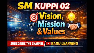 Stratagic Management lesson 02- kuppi 02 ( vision, mission, values)#sinhala #education #rahu#mission