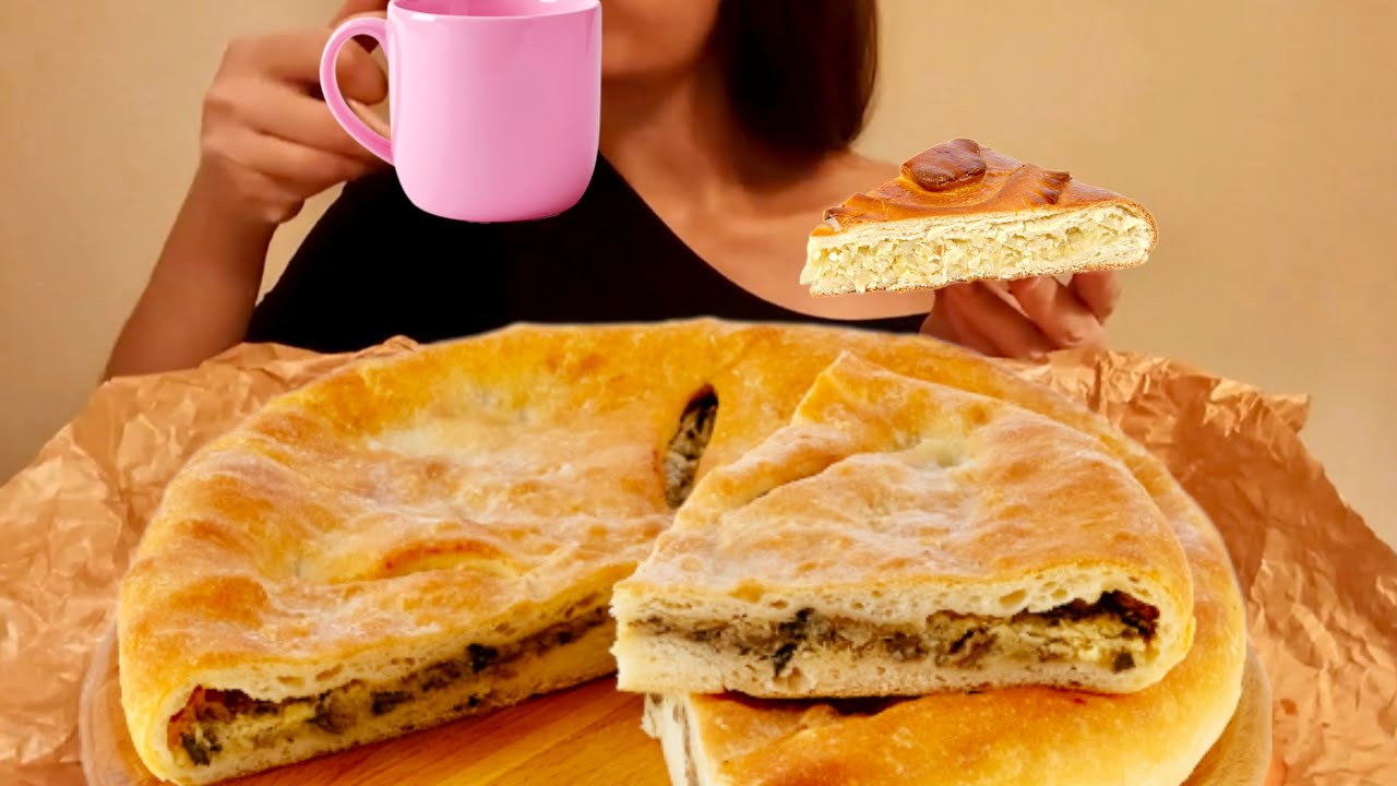MUKBANG HOMEMADE PIE + TEA | EATING NO TALKING | LETS EAT | CHEWING FOOD | ASMR FOOD