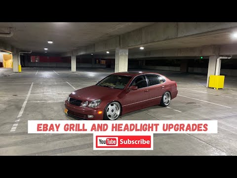 Lexus Gs300 eBay grill and retrofit headlight upgrade!!!!!!!